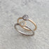N°6 PTarm classy combination ring 0.3ct